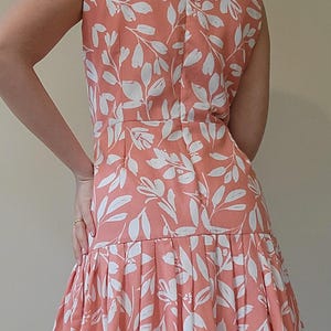 A-Line Satin Pleated Flower Girl Dress Peach