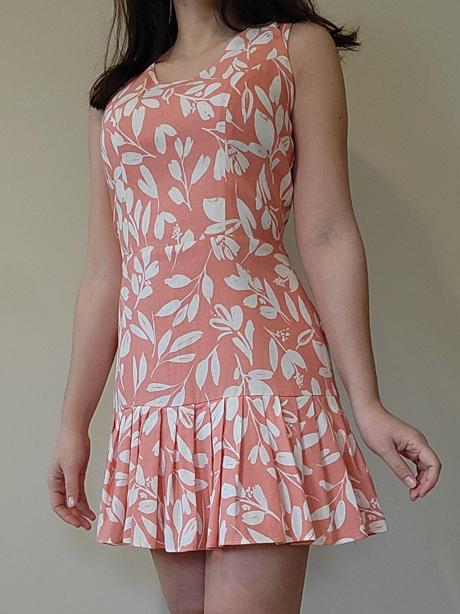 Peach Flowers Dress