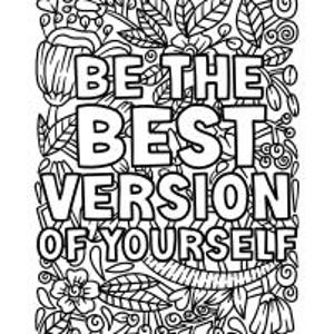 Motivational Quote Coloring Book for Adults & Teens | Inspirational Coloring Pages PDF | Digital Download