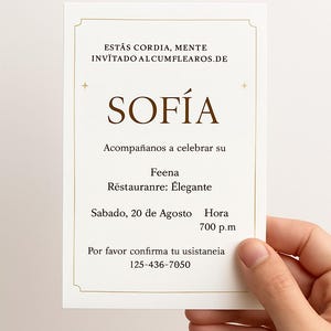 Elegant Birthday Invitation for Adults – Editable Digital Card – Gold White Formal Party Invite – Custom PDF – 40th 50th 60th