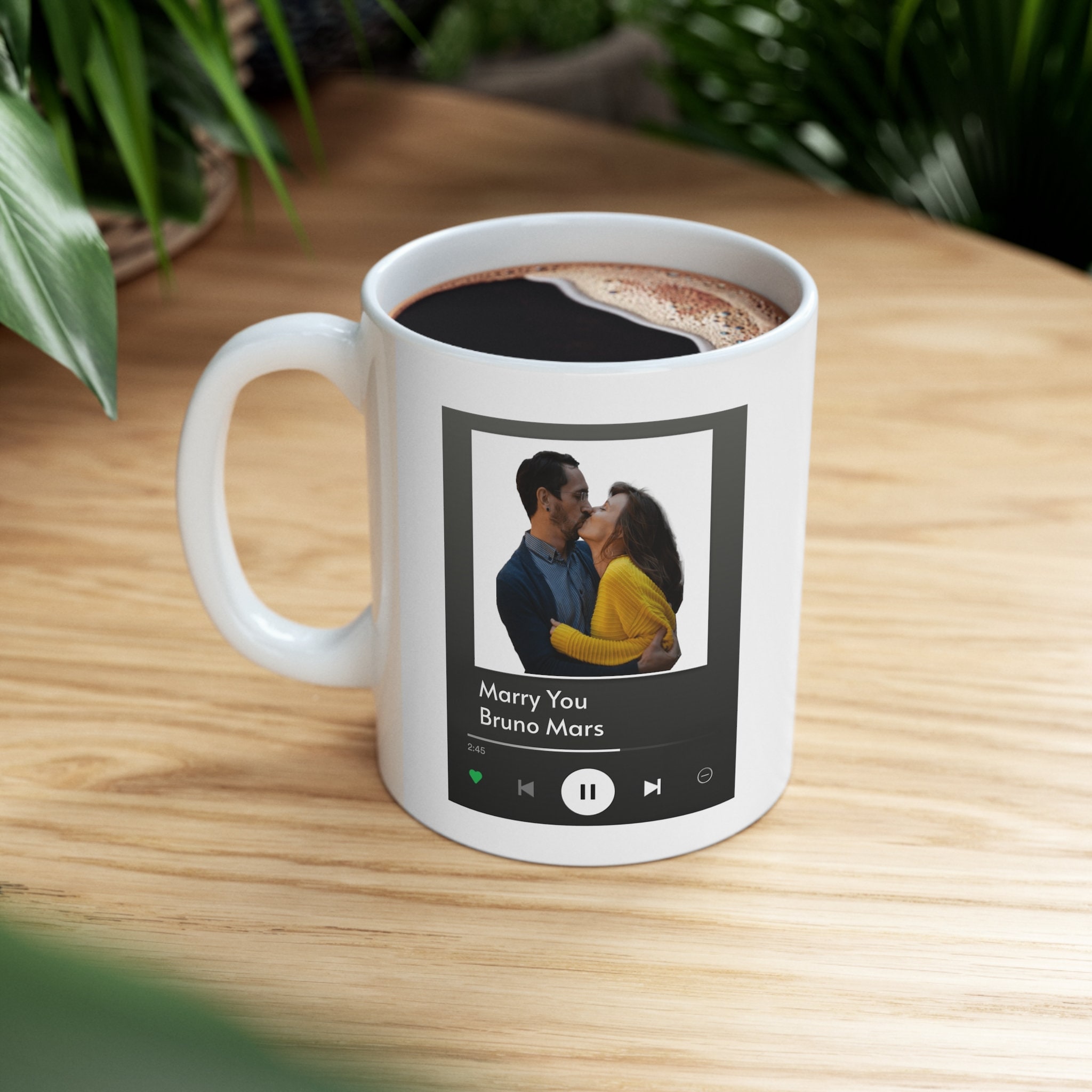 Spotify Personalized Song Mug Custom Photo Album Cover Music - Etsy