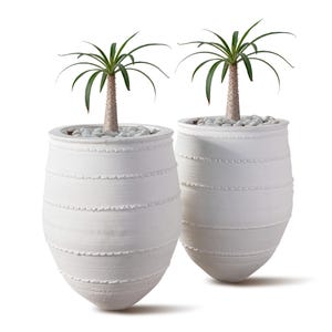 Handmade GFRC Large Planter, Indoor Outdoor, Coastal Design
