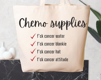 FREE US shipping! Tote bag gift for chemo patient, new cancer diagnosis gift, chemo sucks, cancer awareness, cancer support, cancer nurse