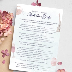 Printable bridal shower games, printable bachelorette game bundle , bachelorette party games,bridal party games instant download, Paris Bach