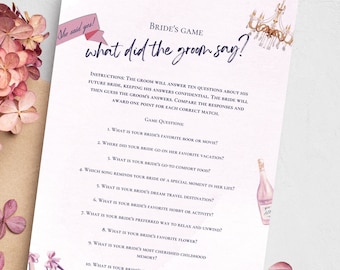 Printable Bridal Shower Games, Printable Bachelorette Game Bundle ...