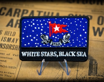 Ecusson en fer de la mer Noire, étoiles blanches
