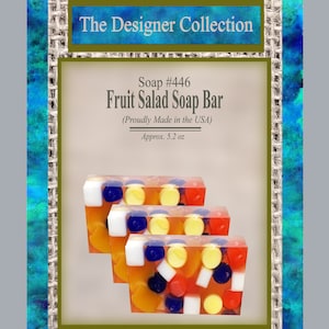 Fruit Salad Colorful Soap Bar a Sweet Fruity Scented Soap Handcrafted Design Natural Sulfate Free Coconut Oil Soap Base Great for Kids Bath
