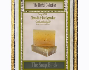 Citronella & Eucalyptus Soap Natural Camping Soap Bug Repelling Scents With Peppermint Neroli and Lavender Perfect Soap for the Whole Family