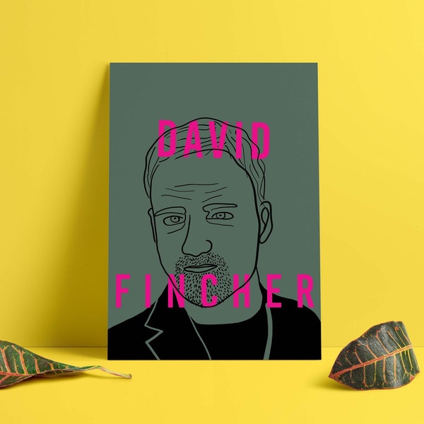 David Fincher Filmregisseur Kunst, Poster, druckbares Geschenk, digitaler Download, digitale Animation, grün, pink