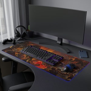 LED Gaming Mouse Pad - Doom Eternal Fight