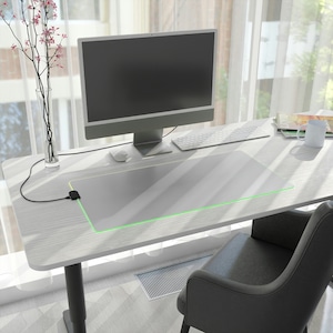 LED Gaming Mouse Pad - All White