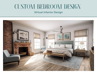Bedroom Room Design, Interior Design Service, Master Bedroom e-design, Guest Room Design, Interior Design, Interior Design, Online Design