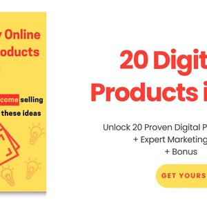 Digital Product Ideas & Marketing Tips Ebook | 20 Profitable Online Business Ideas | Entrepreneur Guide for Digital Success