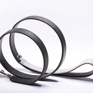 Signature Hundeleine - Schwarzes Leder