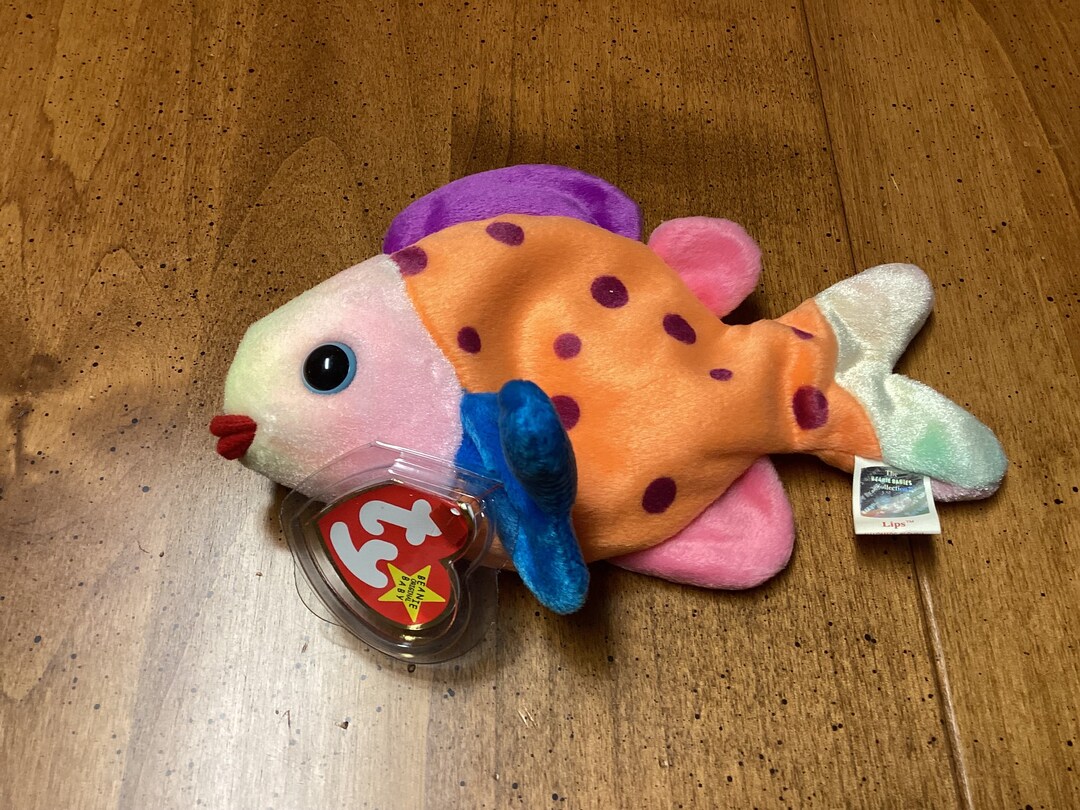 Ty Beanie Baby Lips the Fish Etsy