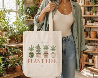 Organic Tote Bag, Eco-Friendly Reusable Grocery Bag, Sustainable Canvas Tote, Farmers Market Tote, Shopping Bag, Organic Material Yay