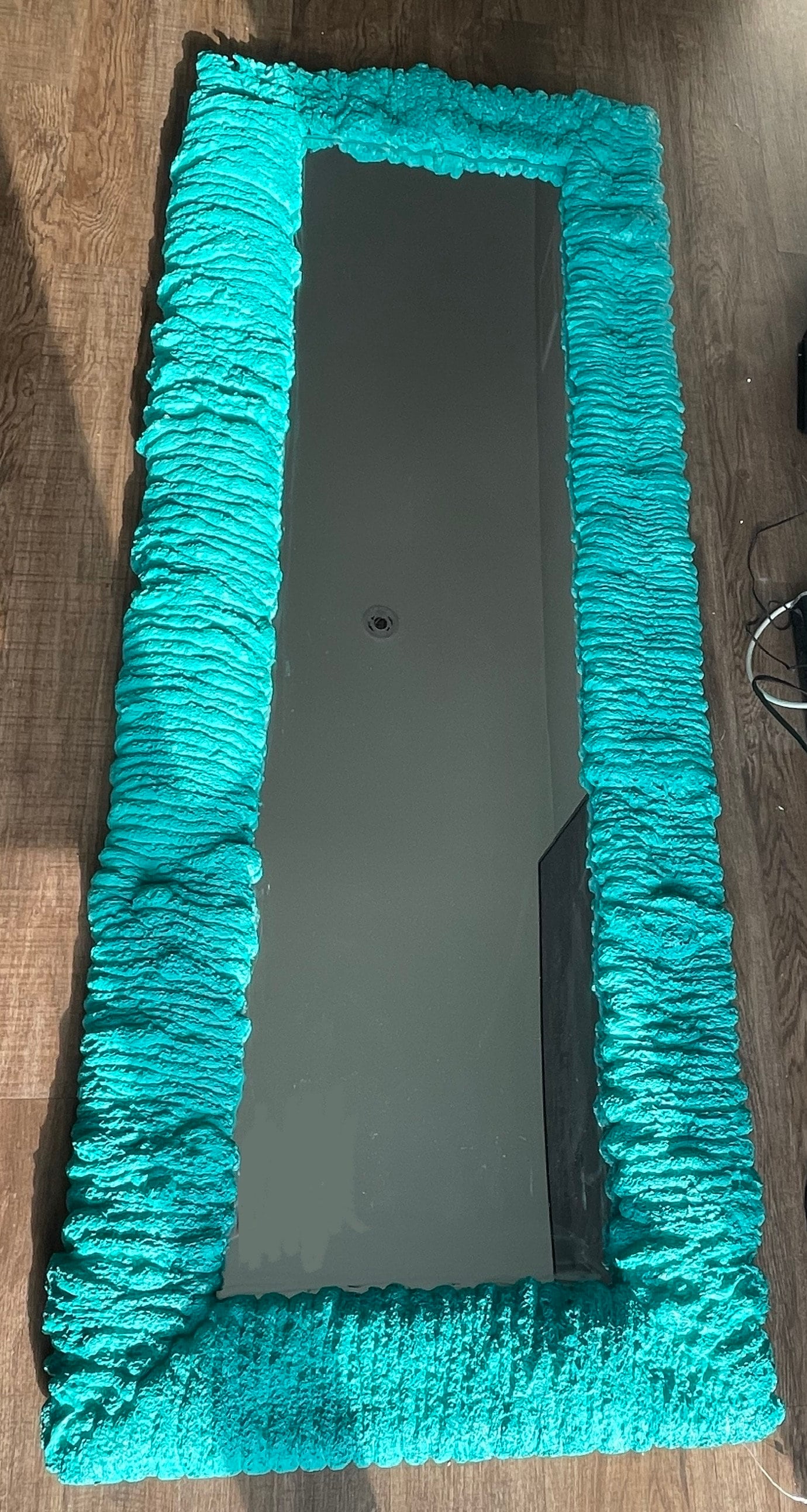 Long Full Length Mirror, Large Foam Full Body Mirror Art, Wavy Floor