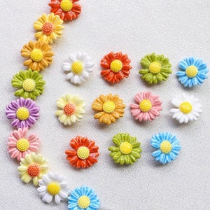 5 Stück/50 Stück floral gänseblümchen form Porzellanperlen glasierte Keramikperlen DIY Handwerk Handbemalen