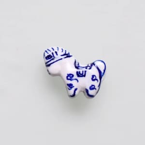 5pcs handmade pony porcelain beads horse shape ceramic beads DIY crafts hand paint