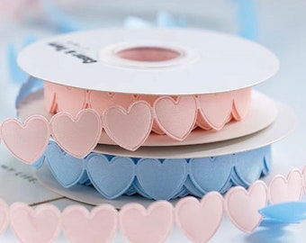 9.85yards one roll of heart-shaped decorative ribbon embroidery