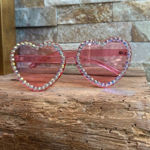 Rhinestone Heart Sunglasses: Customized Party Accessory
