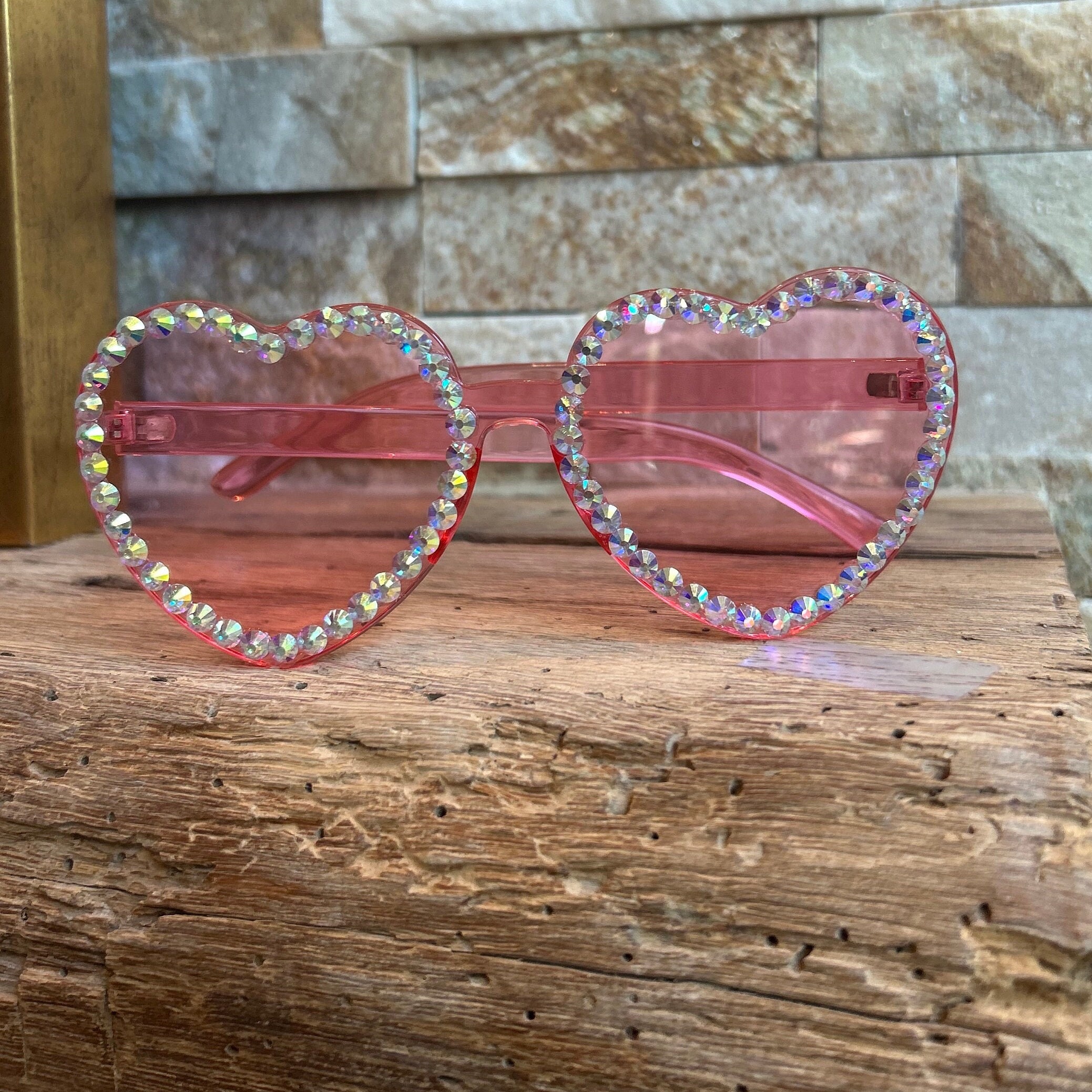 Pink Heart Shaped Sunglasses Pink Heart Sunglasses Bulk | 10 PACK 1023 main image 3