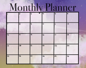 Monthly planner