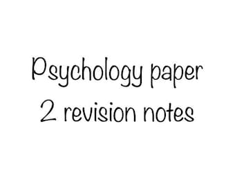 Psychology Paper 2, biopsych and approaches, AQA