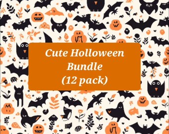 Paquete de 12 lindos fondos de Halloween