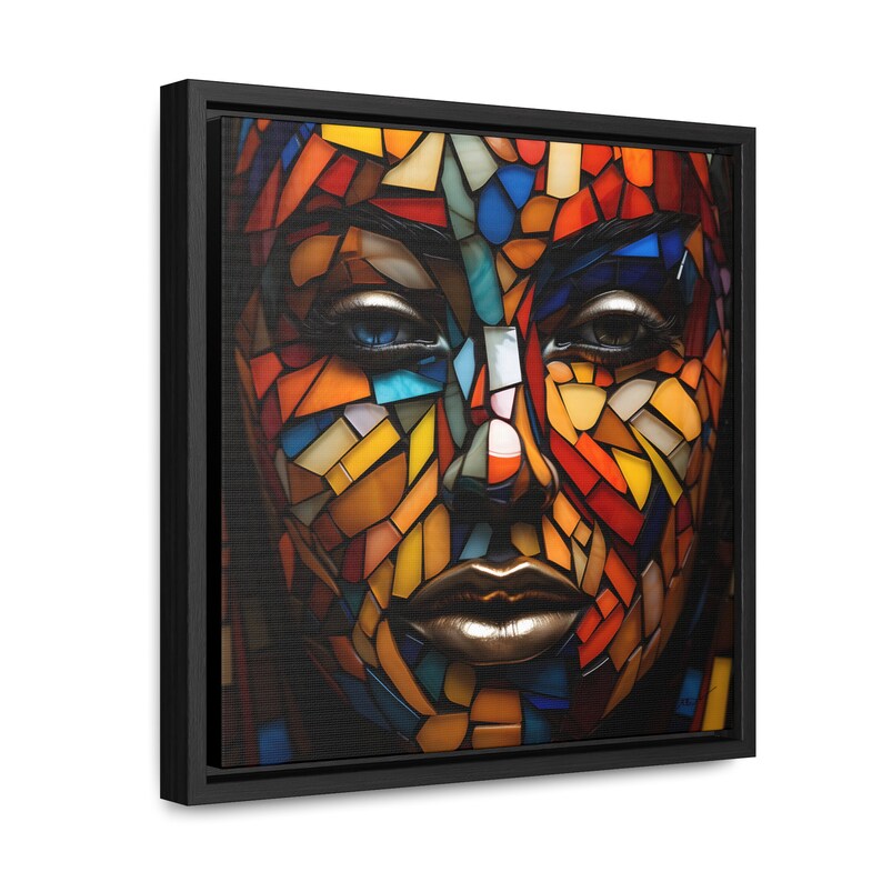 Fragmented Beauty Mosaic Musegallery Canvas Wraps, Square Frame