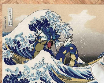 The Great Wave Rug, Wave Off Kanagawa Rug, Japanese Rugs, Reproduction Rugs, Kitchen Rug, Front Door Rug, Entryway Rug, Home Decor Rug,