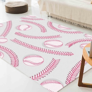Baseball Rugs, Boy Room Rugs, Trendy Rugs, Motivation Rug, Door Mat, Anti-Slip Carpet, Area Rug, Personalized Rug, Easy To Clean Rug,