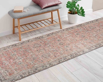 Red Rugs, Faded Rugs, Ethnic Pattern Rug, Vintage Style Rugs, Turkish Rug, Bath Rug, Personalized Rug, Housewarming Gift, Dining Room Rug,