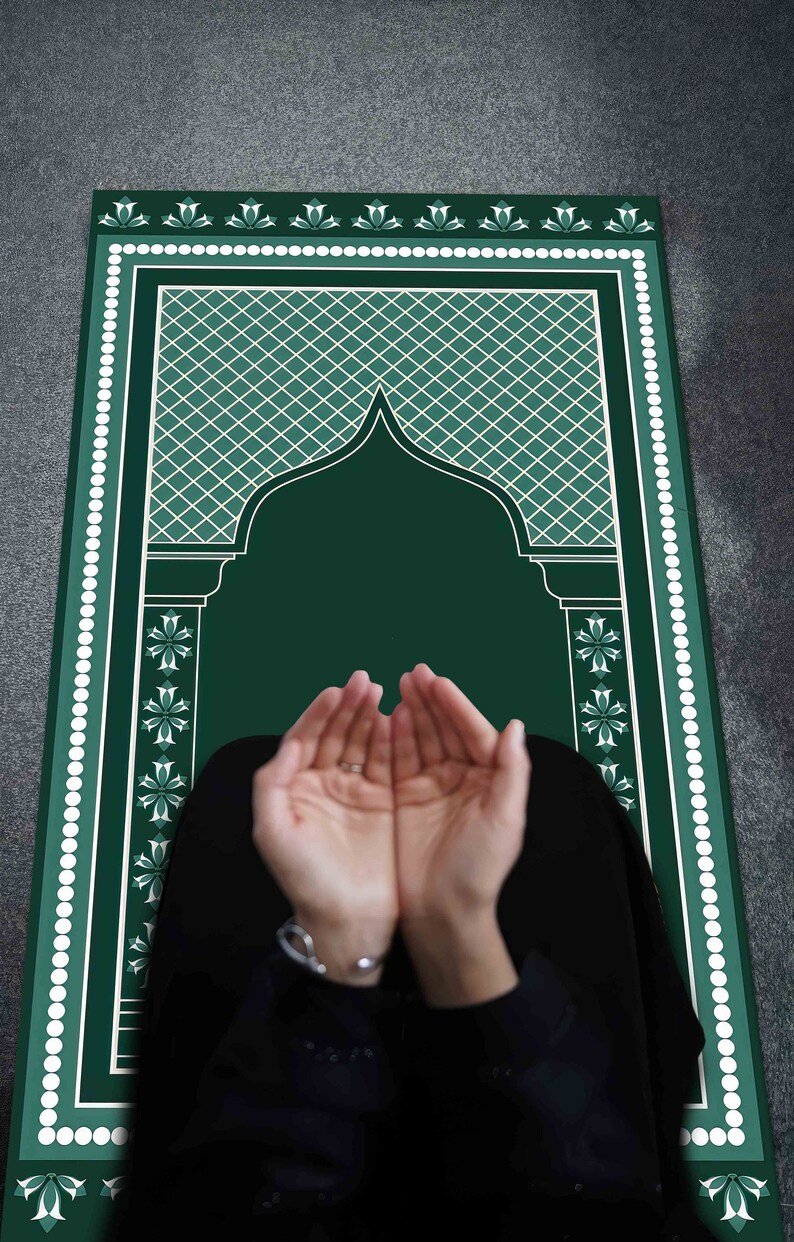 Green Prayer Rug, White Prayer Rug, Prayer Rug, Worship Rug, Modern Rug ...