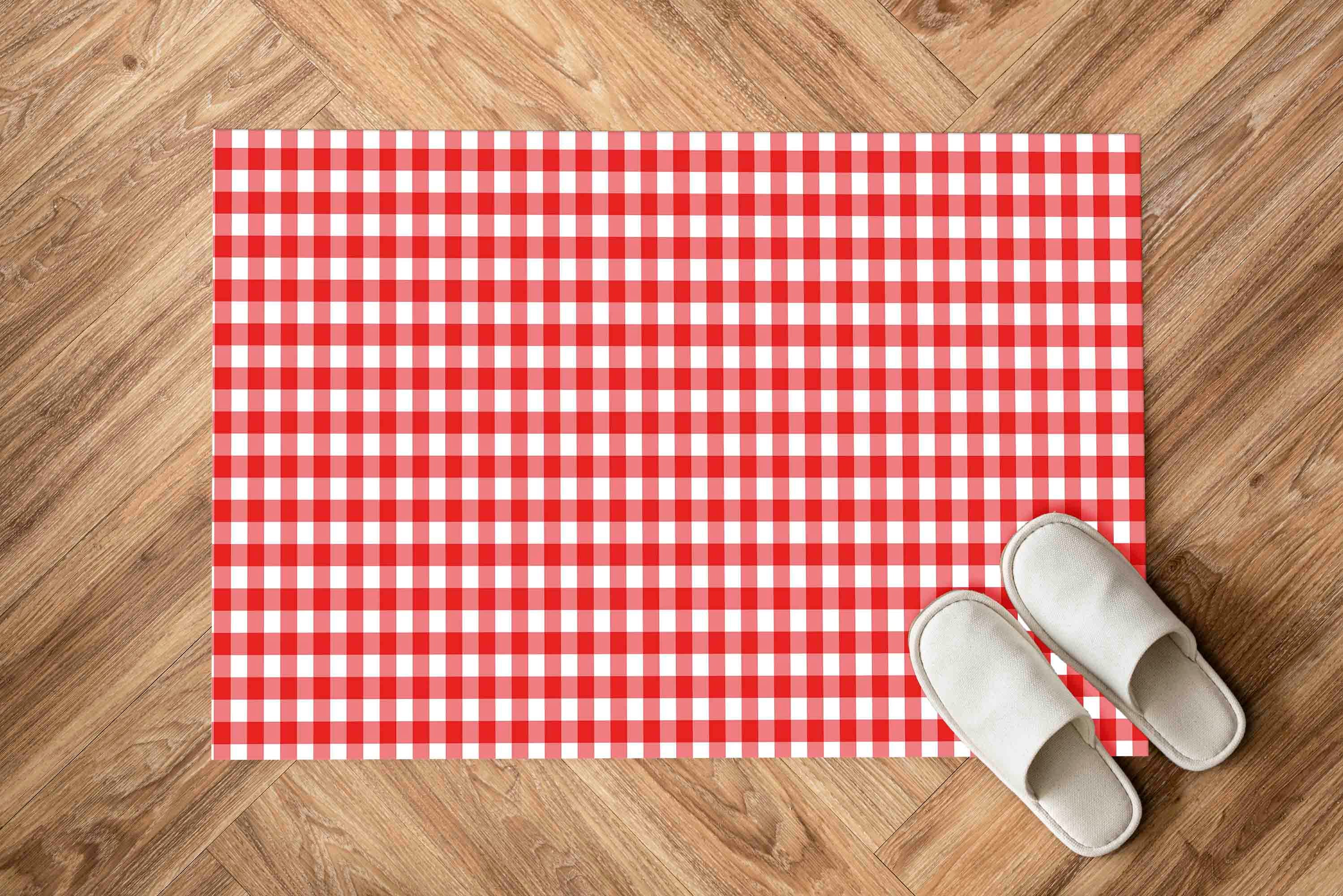 Red and White Checkered Rug, Red Rug, Trendy Rugs, Modern Rug, Pet ...
