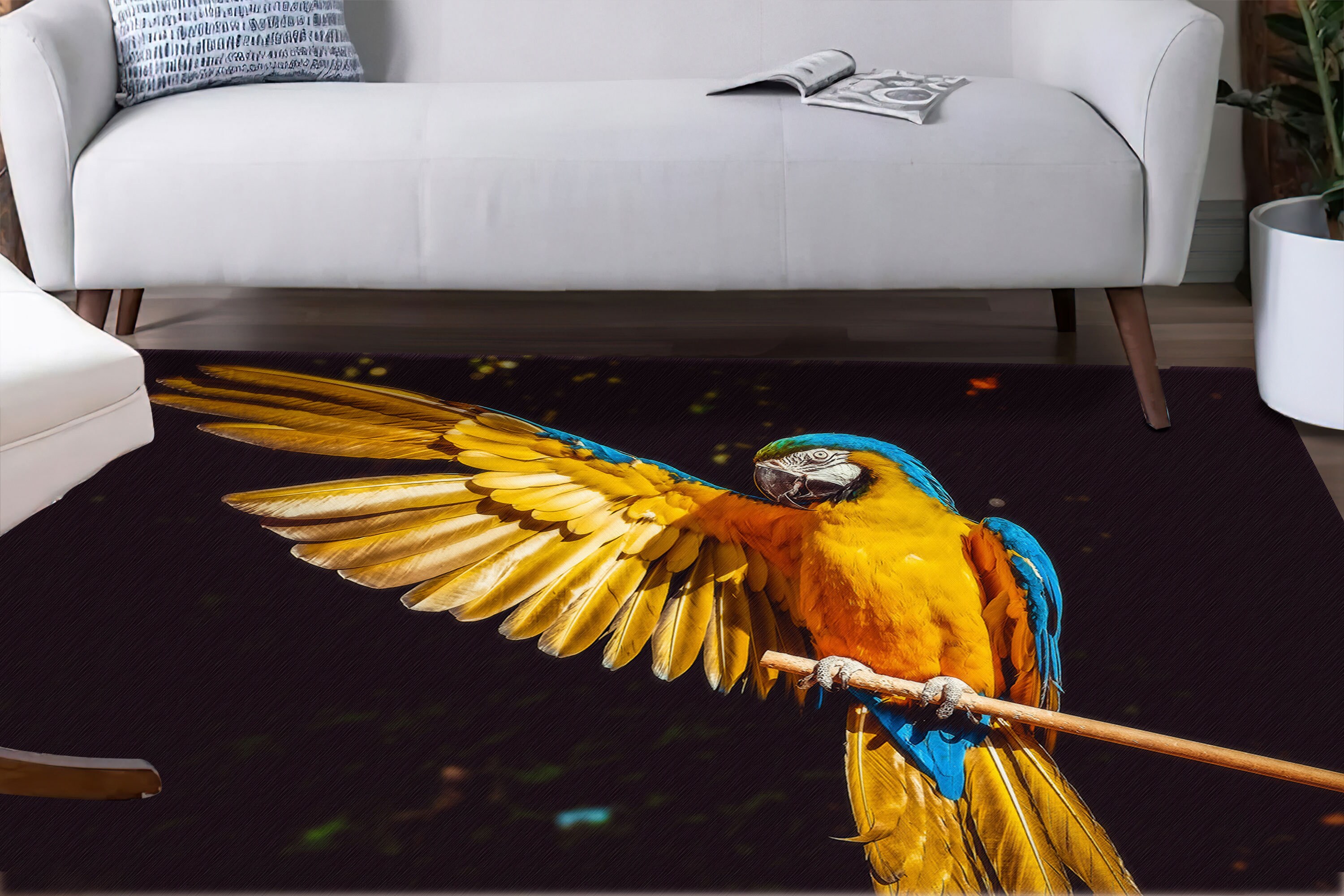 Pige Rug Texture Parrot Rugs, Bird Rugs, Contemporary Rug, Animal Rug, Saloon Rug ...