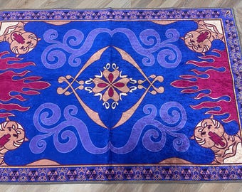 Aladdin's And Flying Carpet Rugs, Flying Carpet Rugs, Aladdin Rug, Modern Rugs, Salon Decor Rug, Entryway Rug, Patterned Rug,Gift For Home