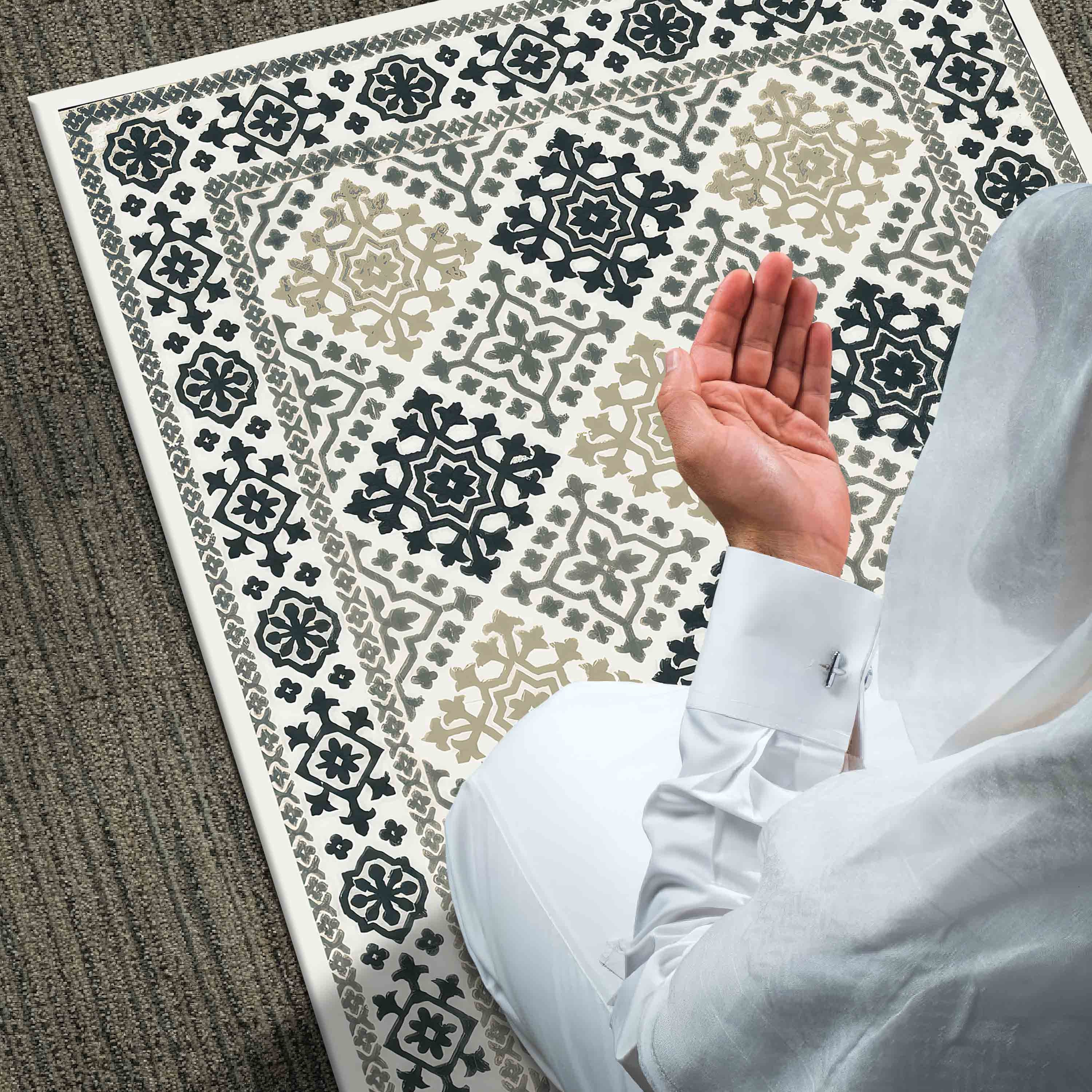 Beige Prayer Rug, Gray Prayer Rug, Mosque Accessories, Islamic Rug ...