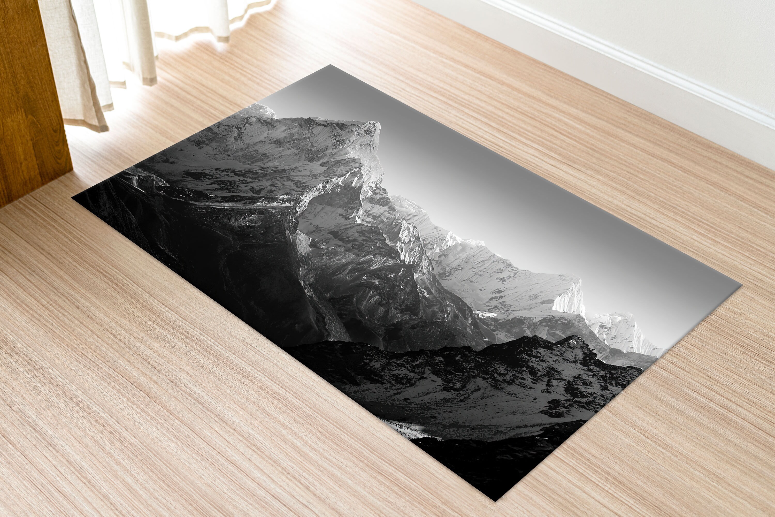 Everest Rugs Everest Base Camp Rug: 3D Printed Mountain Landscape Rug - Etsy