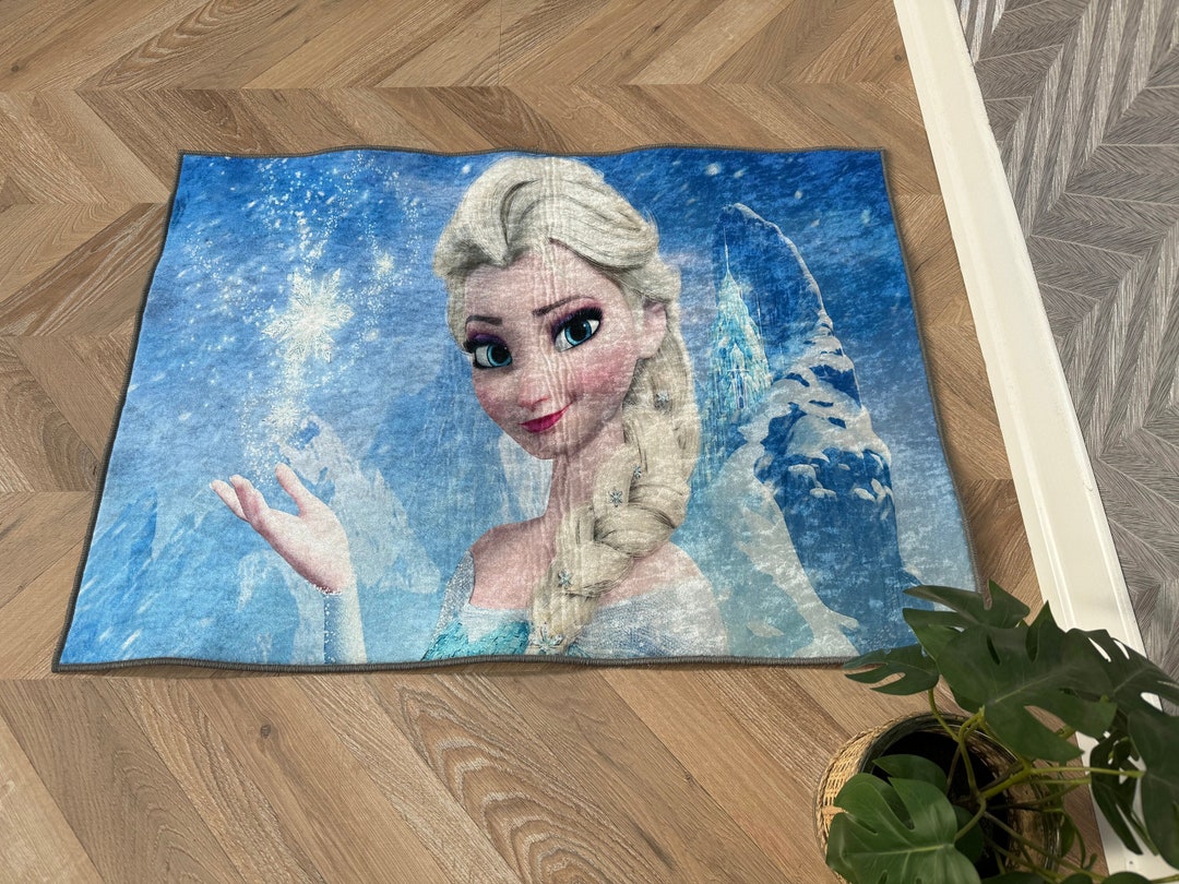 Elsa Rug: Frozen Queen Print, Kids Bedroom Decor - Etsy