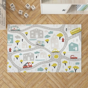Baby Stadt Karte Teppich, Straßen und Transport Teppich, Baby Karte Teppich, Stadt Karte Teppich, Kinder Teppiche, Weicher Teppich Muster Dekor Teppich, Kinderzimmer Teppich,
