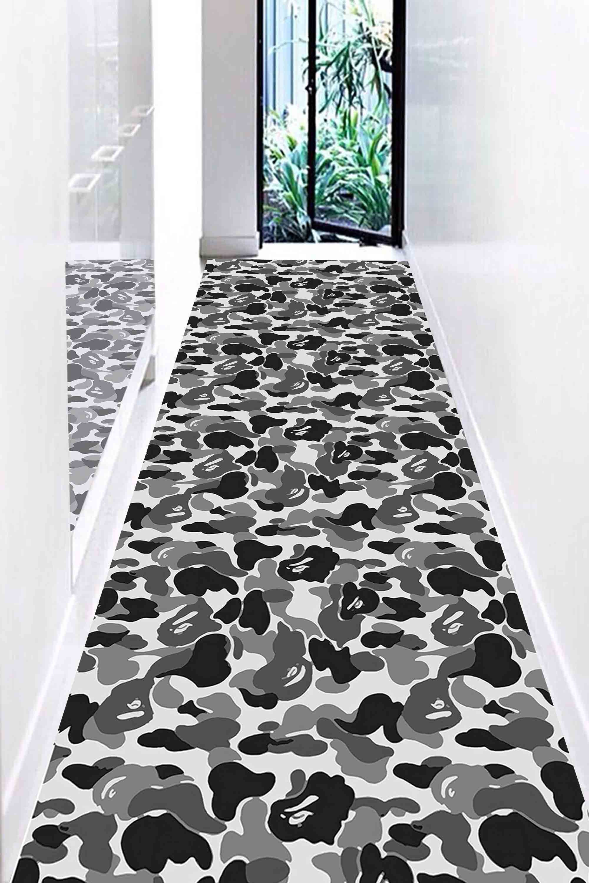 Black and Gray Rug, Black Rug, Man Cave Rug, Modern Rug, Bath Rug ...