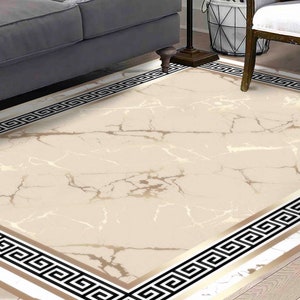 Gold Marmor Teppiche, Moderne Teppiche, Abstrakter Teppich, Marmor Teppich, Weicher Teppich, Personalisierter Teppich, Akzent Teppich, Klassischer Teppich, Luxus Teppich, Musterteppich,