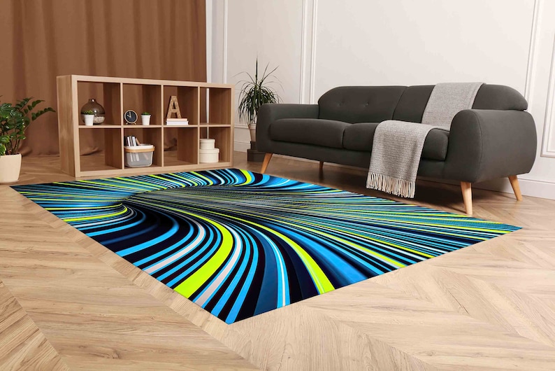 3d Pattern Rugs 3D Optical Illusion Rug, Modern Printed Vortex Design, Anti-slip - Etsy