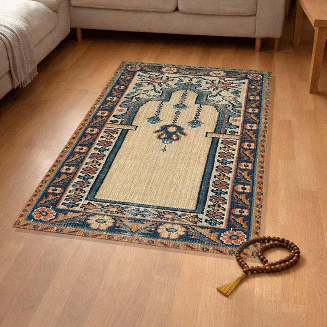 Ivory Mihrab Islamic Prayer Rug, Anatolian Prayer, Traditional Muslim ...