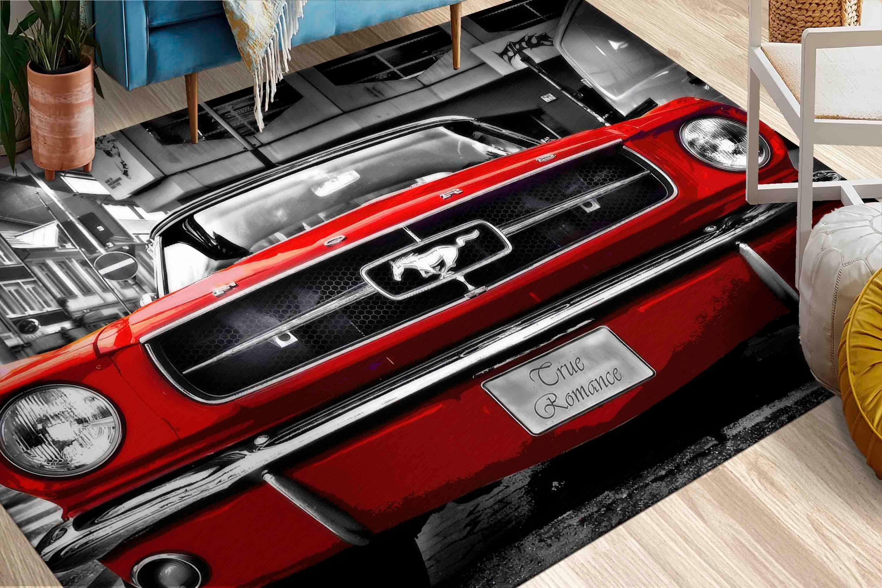 Ford Mustang Shelby Rugs, Shelby Rug, Man Cave Rug, Garage Rug, Gift ...