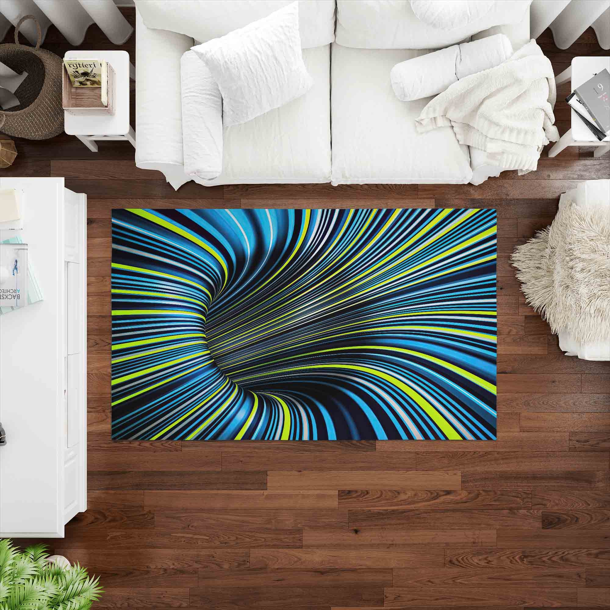 3D Optical Illusion Rug, Modern Printed Vortex Design, Anti-slip - Etsy