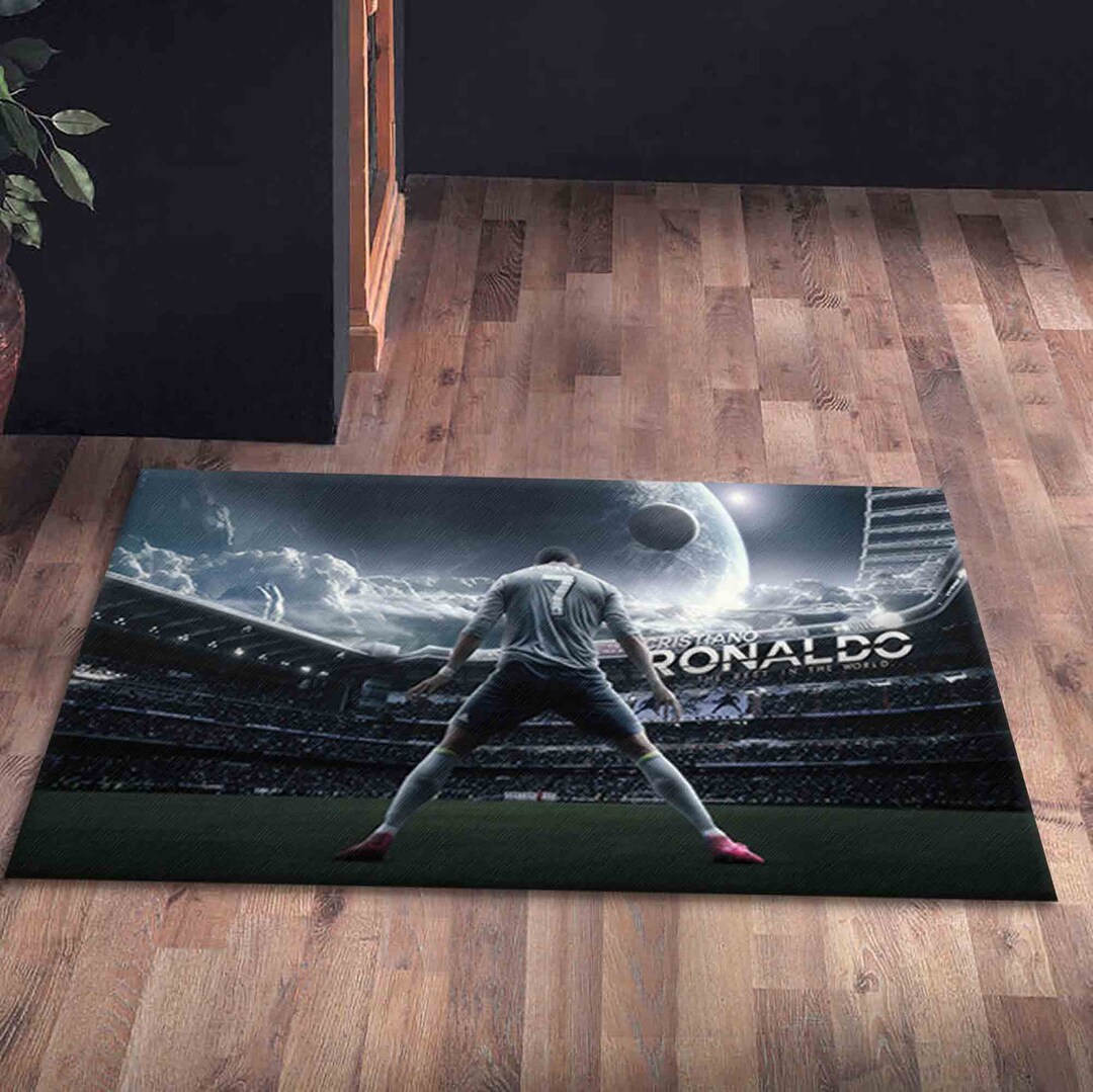 Cristiano Ronaldo Rug,ronaldo Lover Gift Rugs, Ronaldo Rug, Man Cave ...