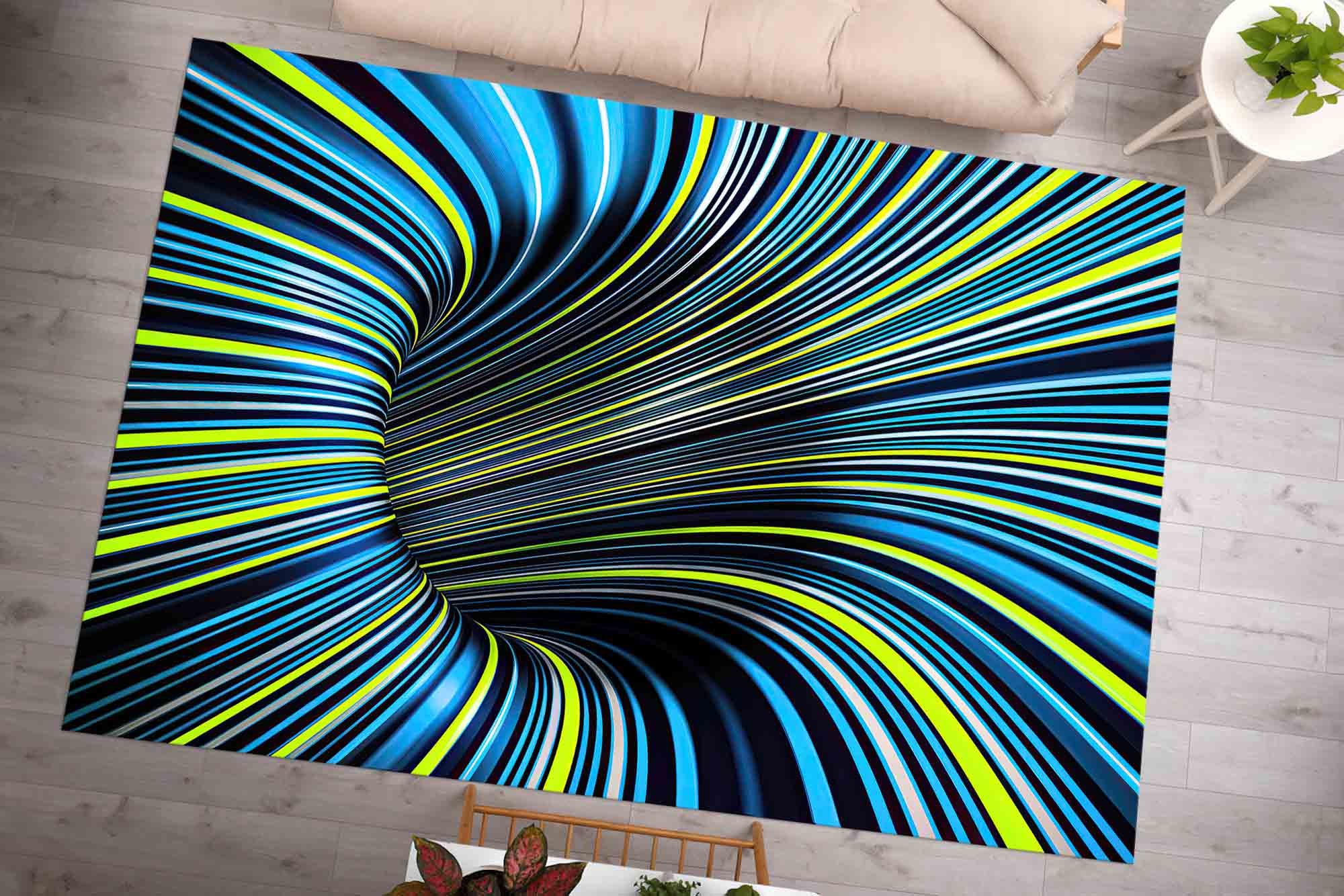 3D Optical Illusion Rug, Modern Printed Vortex Design, Anti-slip - Etsy