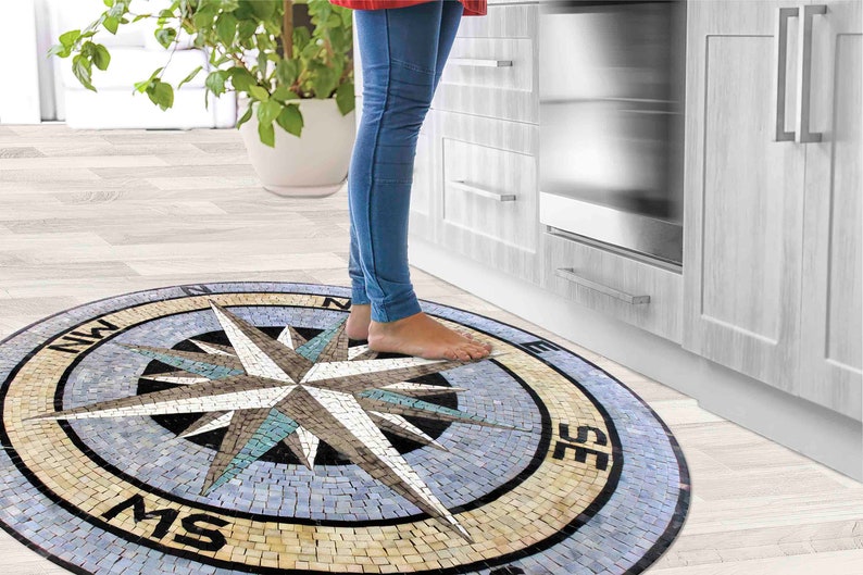 Compass Rugs, Round Rugs, Trendy Rugs, Modern Rug, Nursery Rug, Small